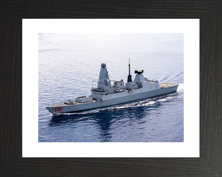 HMS Dragon (D35) Royal Navy Type 45 Destroyer off Cyprus 2026 Photo Print Wall Art Poster Posters, Prints, & Visual Artwork Hampshire Prints 10 x 8 Black Frame Yes