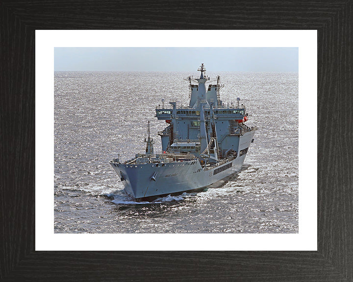 RFA Wave Knight (A389) Photo Print - Port Bow View - Royal Fleet Auxiliary Wave Class Tanker Hampshire Prints 10 x 8 Black Frame Yes