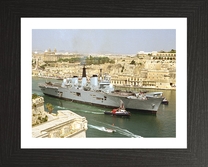 HMS Ark Royal (R07) Photo Print - Malta 1994 - Royal Navy Invincible Class Aircraft Carrier