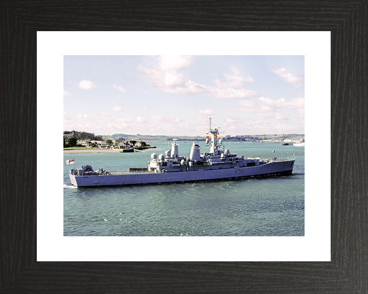 HMS Arethusa (F38) Royal Navy Leander Class Frigate Entering Harbour Photo Print Wall Art Decor Posters, Prints, & Visual Artwork Hampshire Prints 10 x 8 Black Frame Yes