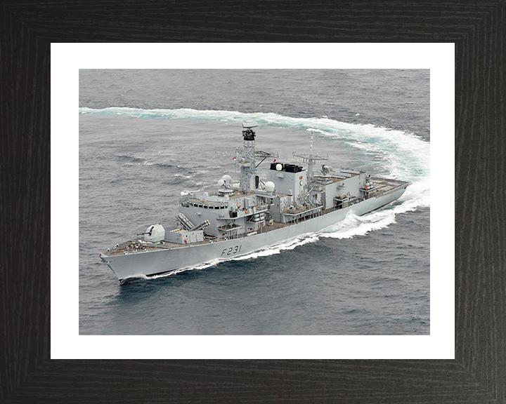 HMS Argyll (F231) Photo Print - Caribbean 2014 - Royal Navy Type 23 Frigate Posters, Prints, & Visual Artwork Hampshire Prints 10 x 8 Black Frame Yes