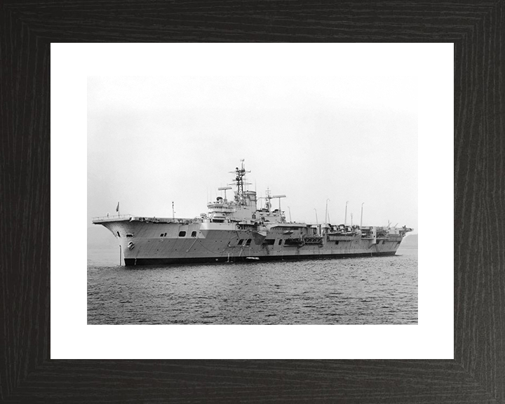 HMS Ark Royal (R09) Royal Navy Audacious Class Aircraft Carrier Low Port Side View Photo Print Wall Art Decor Posters, Prints, & Visual Artwork Hampshire Prints 10 x 8 Black Frame Yes