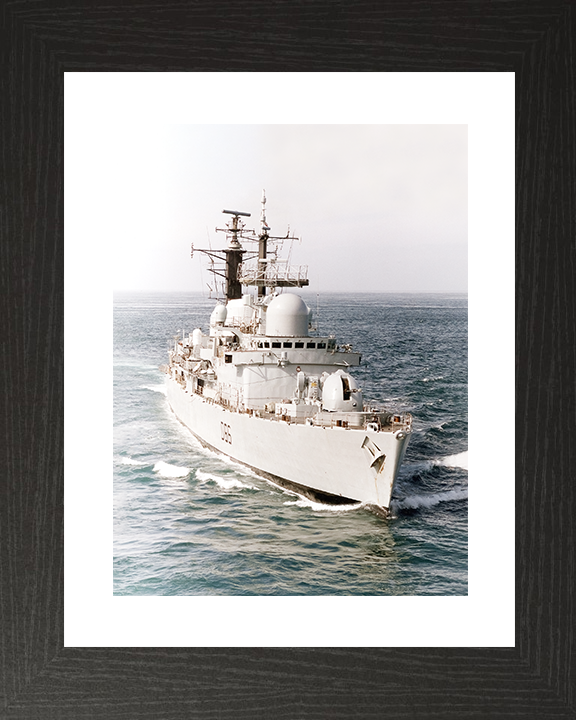 HMS Birmingham (D86) Royal Navy Type 42 Destroyer Underway Photo Print Wall Art Decor Posters, Prints, & Visual Artwork Hampshire Prints 10 x 8 Black Frame Yes