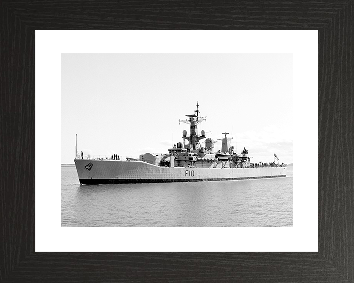 HMS Aurora (F10) Royal Navy Leander Class Frigate Entering Harbour Photo Print Wall Art Decor Posters, Prints, & Visual Artwork Hampshire Prints 10 x 8 Black Frame Yes
