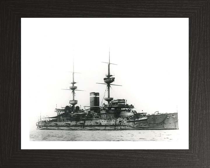 HMS Hannibal (1896) Royal Navy Majestic class pre dreadnought battleship Photo Print or Framed Print - Hampshire Prints