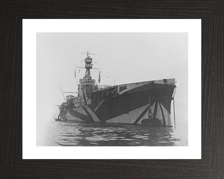 HMS Furious (47) Photo Print - At Sea - Royal Navy Modified Aircraft Carrier Posters, Prints, & Visual Artwork Hampshire Prints 10 x 8 Black Frame Yes