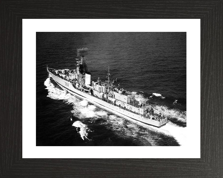 HMS Barrosa (D68) Photo Print - At Sea 1962 - Royal Navy Battle Class Destroyer Posters, Prints, & Visual Artwork Hampshire Prints 10 x 8 Black Frame Yes