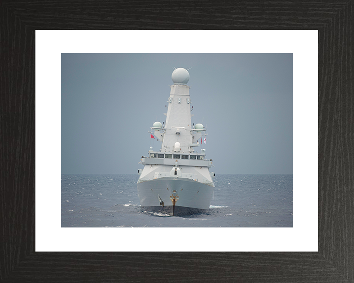 HMS Dauntless (D33) Royal Navy Type 45 Destroyer Bow View 2012 Photo Print Wall Art Decor Posters, Prints, & Visual Artwork Hampshire Prints 10 x 8 Black Frame Yes