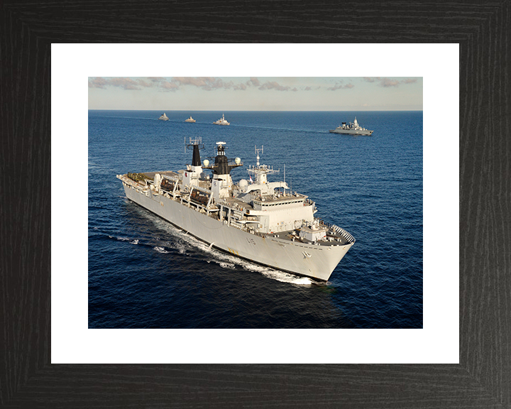 HMS Bulwark (L15) Royal Navy Albion Class Amphibious Ship Task Group Photo Print Wall Art Decor Posters, Prints, & Visual Artwork Hampshire Prints 10 x 8 Black Frame Yes