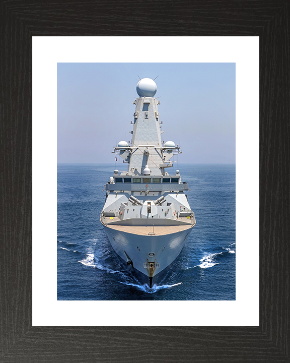 HMS Duncan (D37) Royal Navy Type 45 Destroyer High Bow View Photo Print Wall Art Decor Posters, Prints, & Visual Artwork Hampshire Prints 10 x 8 Black Frame Yes
