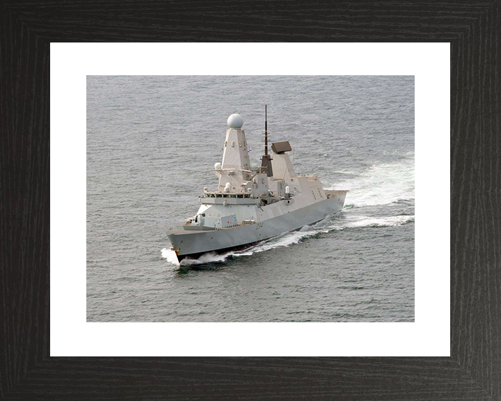 HMS Diamond (D34) Royal Navy Type 45 Destroyer Arabian Sea Photo Print Wall Art Decor Posters, Prints, & Visual Artwork Hampshire Prints 10 x 8 Black Frame Yes