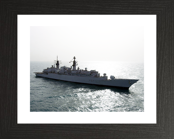 HMS Chatham (F87) Royal Navy Type 22 Frigate At Sunset Photo Print Wall Art Decor Posters, Prints, & Visual Artwork Hampshire Prints 10 x 8 Black Frame Yes