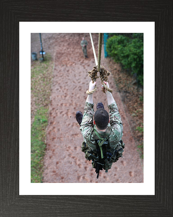 Royal Marine Recruit Commando test Tarzan Assault Course | Photo Print | Framed Print | Military | Wall Art | Decor | Photography | CTCRM Lympstone Hampshire Prints