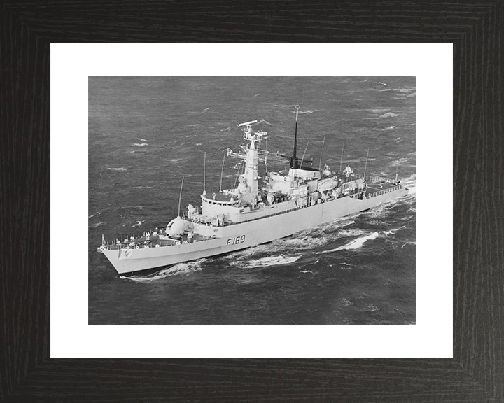HMS Amazon (F169) Royal Navy Type 21 Frigate Black and White Photo Print Wall Art Decor Posters, Prints, & Visual Artwork Hampshire Prints 10 x 8 Black Frame Yes