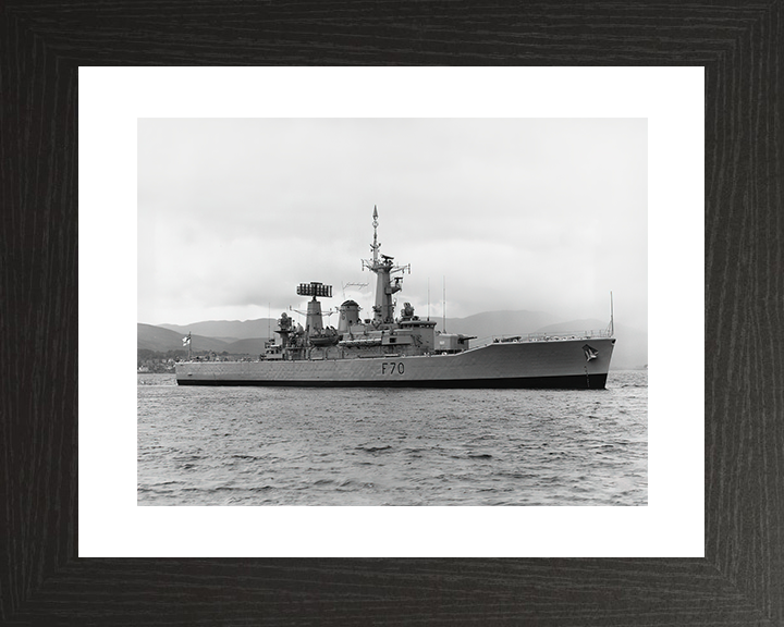 HMS Apollo (F70) Royal Navy Leander Class Frigate Starboard View Photo Print Wall Art Decor Posters, Prints, & Visual Artwork Hampshire Prints 10 x 8 Black Frame Yes