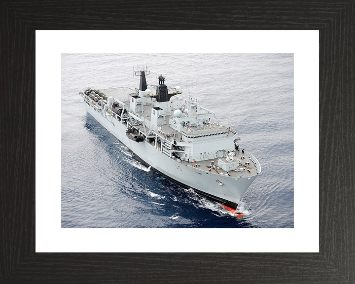 HMS Bulwark (L15) Royal Navy Albion Class Amphibious Ship At Sea 2012 Photo Print Wall Art Decor Posters, Prints, & Visual Artwork Hampshire Prints 10 x 8 Black Frame Yes