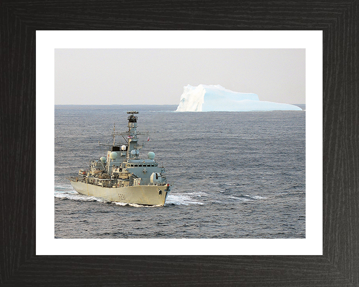 HMS Argyll (F231) Photo Print - South Atlantic 2013 - Royal Navy Type 23 Frigate Posters, Prints, & Visual Artwork Hampshire Prints 10 x 8 Black Frame Yes