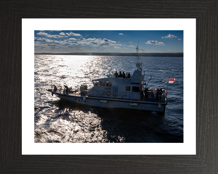 HMS Pursuer (P273) Photo Print - At Sea 2025 - Royal Navy Archer Class P2000 Patrol Vessel Hampshire Prints 10 x 8 Black Frame Yes