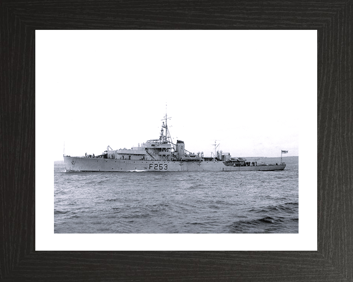 HMS Helmsdale (F253) Photo Print - Port Side View - Royal Navy River Class Frigate Posters, Prints, & Visual Artwork Hampshire Prints 10 x 8 Black Frame Yes