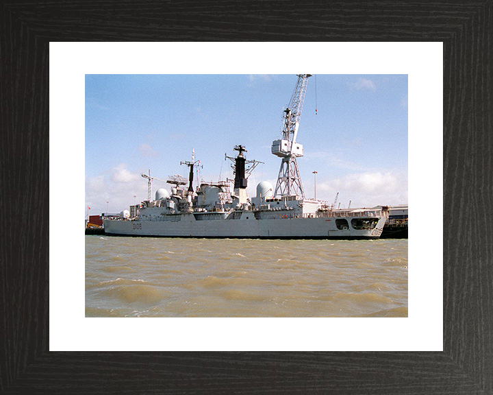 HMS Cardiff (D108) Royal Navy Type 42 Destroyer Portsmouth 1994 Photo Print Wall Art Decor Posters, Prints, & Visual Artwork Hampshire Prints 10 x 8 Black Frame Yes