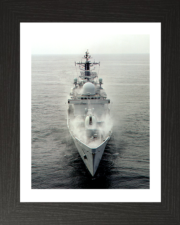 HMS Edinburgh (D97) Photo Print - Pre Wetting 2003 - Royal Navy Type 42 Destroyer Hampshire Prints 10 x 8 Black Frame Yes