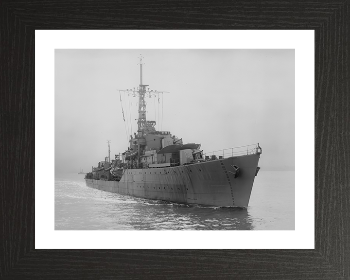 HMS Zealous (R39) Photo Print - River Mersey - Royal Navy Z Class Destroyer Hampshire Prints 10 x 8 Black Frame Yes