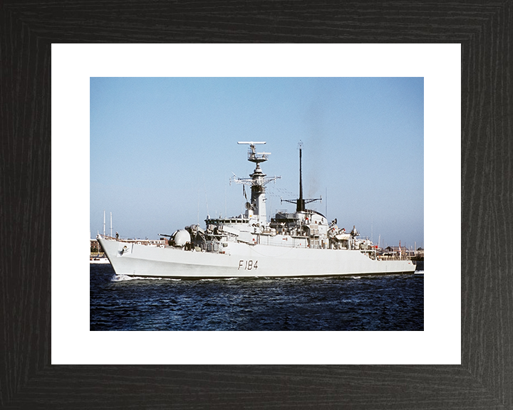 HMS Ardent (F184) Royal Navy Type 21 Frigate Starboard View Photo Print Wall Art Decor Posters, Prints, & Visual Artwork Hampshire Prints 10 x 8 Black Frame Yes
