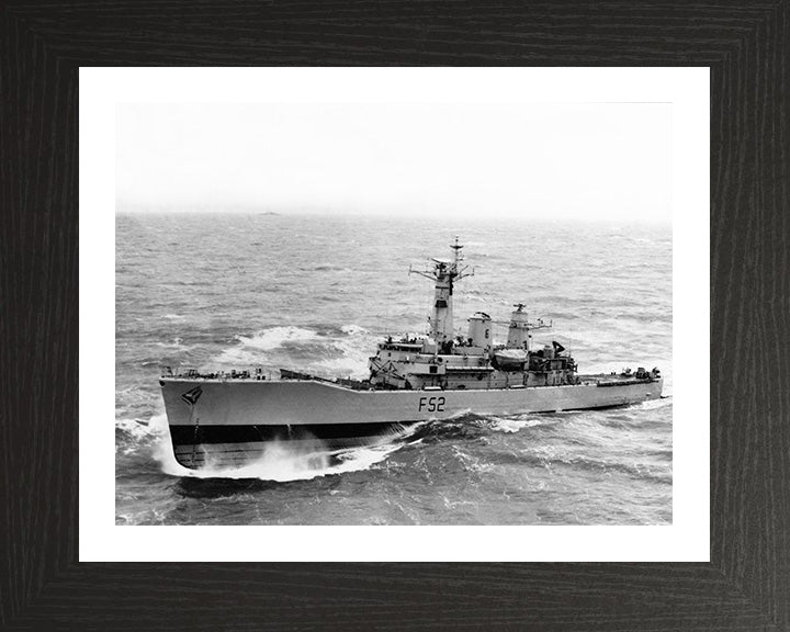 HMS Juno (F52) Photo Print - At Sea - Royal Navy Leander Class Frigate Hampshire Prints 10 x 8 Black Frame Yes