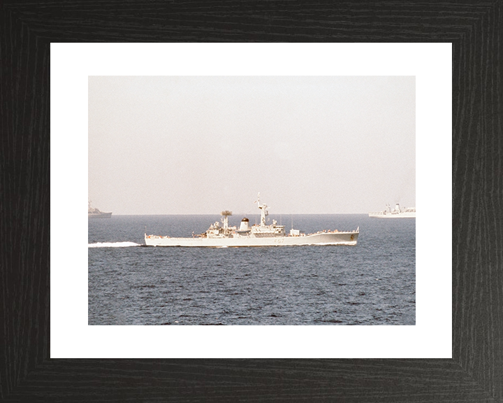 HMS Andromeda (F57) Royal Navy Leander Class Frigate At Sea Photo Print Wall Art Decor Posters, Prints, & Visual Artwork Hampshire Prints 10 x 8 Black Frame Yes