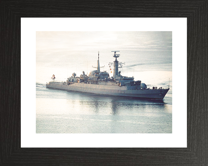 HMS Arrow (F173) Royal Navy Type 21 Frigate High Starboard View Photo Print Wall Art Decor Posters, Prints, & Visual Artwork Hampshire Prints 10 x 8 Black Frame Yes