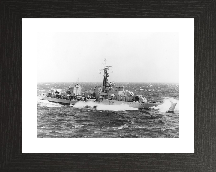 HMS Caprice (D01) Royal Navy C Class Destroyer In Heavy Seas Photo Print Wall Art Decor Posters, Prints, & Visual Artwork Hampshire Prints 10 x 8 Black Frame Yes