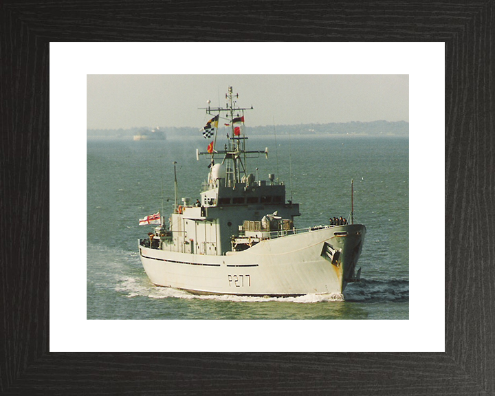 HMS Anglesey (P277) Royal Navy Island Class Patrol Vessel Starboard Bow View Photo Print Wall Art Decor Posters, Prints, & Visual Artwork Hampshire Prints 10 x 8 Black Frame Yes