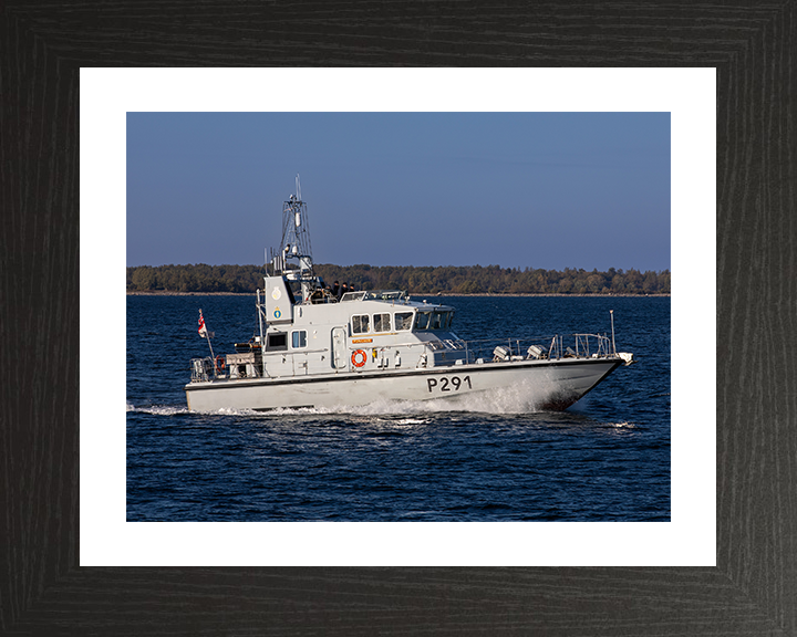 HMS Puncher (P291) Photo Print - At Sea 2025 - Royal Navy Archer Class P2000 Patrol Vessel Hampshire Prints 10 x 8 Black Frame Yes