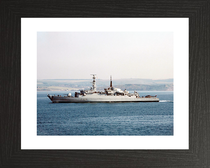 HMS Amazon (F169) Royal Navy Type 21 Frigate Low Port Beam View Photo Print Wall Art Decor Posters, Prints, & Visual Artwork Hampshire Prints 10 x 8 Black Frame Yes