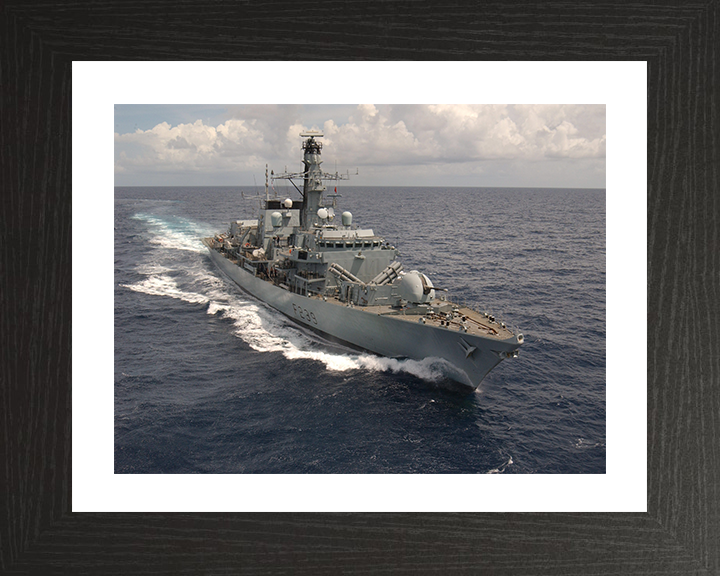 HMS Richmond (F239) Photo Print - At Sea 2004 - Royal Navy Type 23 Frigate Hampshire Prints 10 x 8 Black Frame Yes
