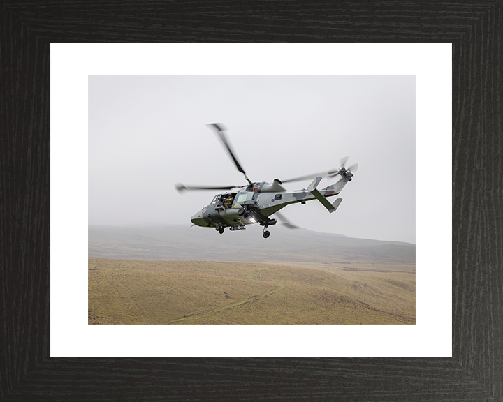 British Army Air Corps Wildcat from 661 Squadron in Flight Aircraft Photo Print Wall Art Military Decor Posters, Prints, & Visual Artwork Hampshire Prints 10 x 8 Black Frame Yes