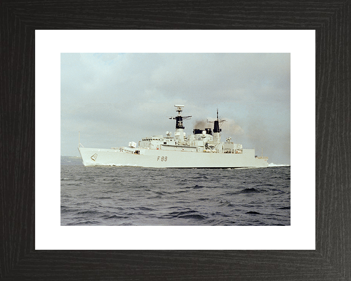 HMS Broadsword (F88) Royal Navy Type 22 Frigate Underway Port Side View Photo Print Wall Art Decor Posters, Prints, & Visual Artwork Hampshire Prints 10 x 8 Black Frame Yes