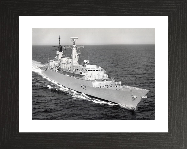 HMS Boxer (F92) Royal Navy Type 22 Frigate At Speed Photo Print Wall Art Decor Posters, Prints, & Visual Artwork Hampshire Prints 10 x 8 Black Frame Yes
