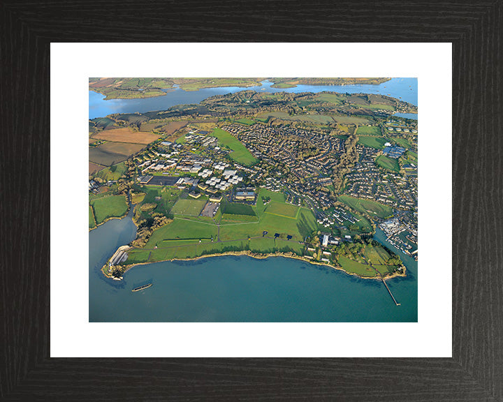 HMS Raleigh Royal Navy basic training establishment Aerial Photo Print or Framed Photo Print - Hampshire Prints