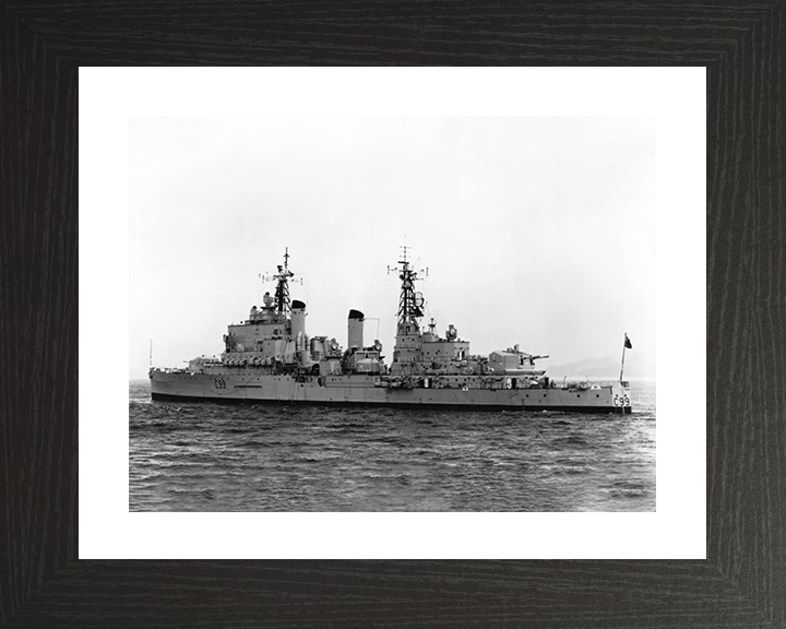 HMS Blake (C99) Photo Print - At Sea 1961 - Royal Navy Tiger Class Light Cruiser Posters, Prints, & Visual Artwork Hampshire Prints 10 x 8 Black Frame Yes