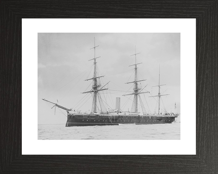 HMS Curacoa (1878) Royal Navy Comus Class Corvette Port Side Photo Print Wall Art Decor Posters, Prints, & Visual Artwork Hampshire Prints 10 x 8 Black Frame Yes