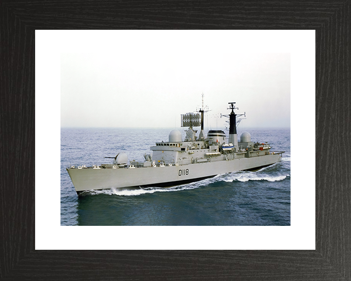 HMS Coventry (D118) Royal Navy Type 42 Destroyer At Sea Photo Print Wall Art Decor Posters, Prints, & Visual Artwork Hampshire Prints 10 x 8 Black Frame Yes