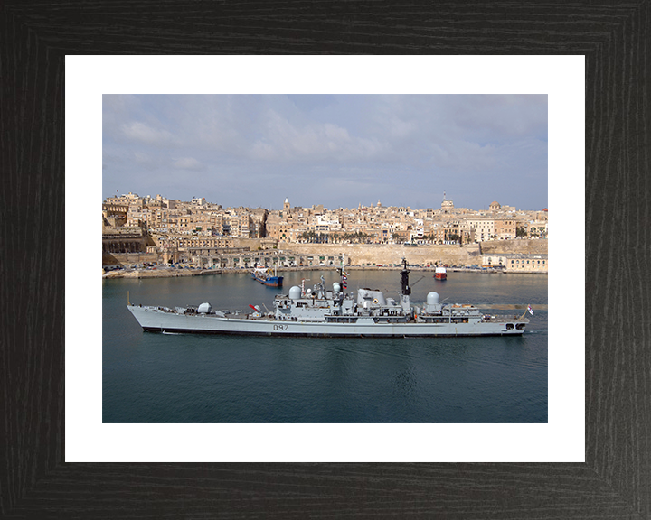 HMS Edinburgh (D97) Photo Print - Valletta 2008 - Royal Navy Type 42 Destroyer Posters, Prints, & Visual Artwork Hampshire Prints 10 x 8 Black Frame Yes