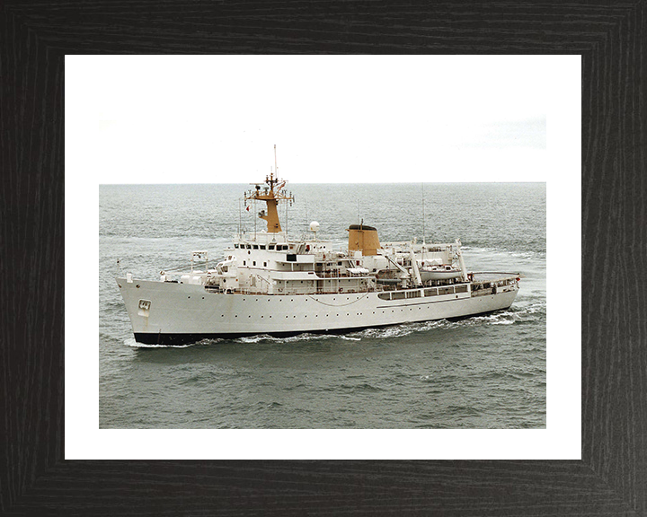 HMS Herald (H138) Photo Print - At Sea - Royal Navy Hecla Class Survey Vessel