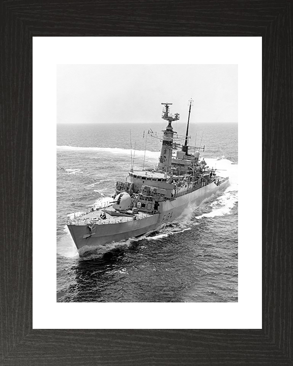 HMS Ardent (F184) Royal Navy Type 21 Frigate Hard Turn Portrait Photo Print Wall Art Naval Decor Posters, Prints, & Visual Artwork Hampshire Prints 10 x 8 Black Frame Yes