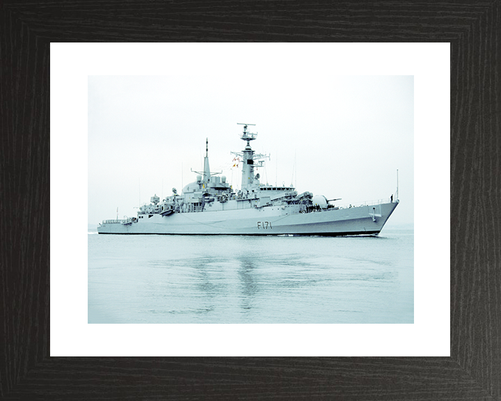 HMS Active (F171) Royal Navy Type 21 Frigate Photo Print Warship Wall Art Decor Posters, Prints, & Visual Artwork Hampshire Prints 10 x 8 Black Frame Yes