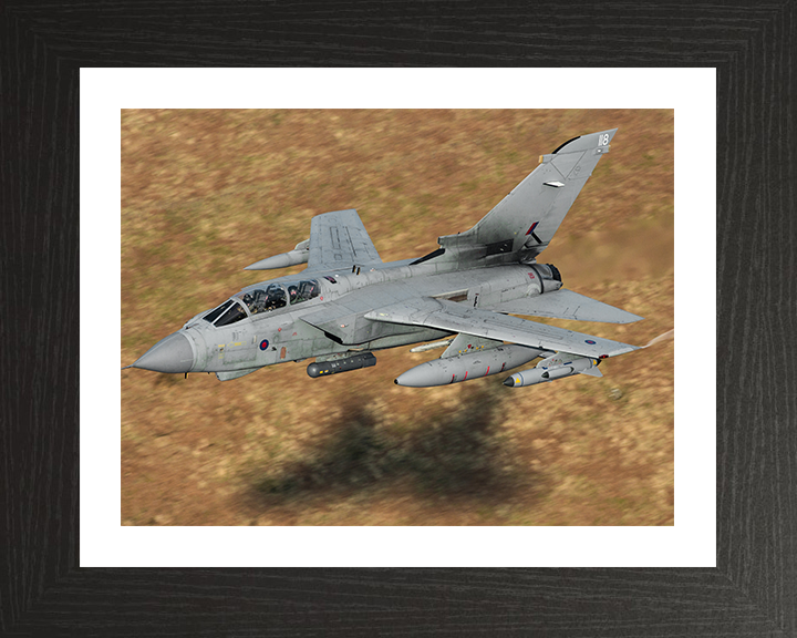 RAF Tornado GR4 from RAF Marham Photo Print - Royal Air Force Aircraft Hampshire Prints 10 x 8 Black Frame Yes