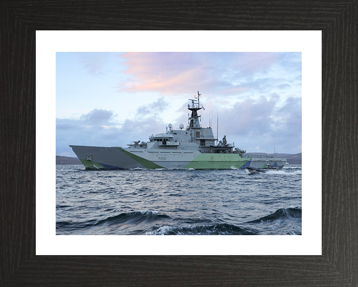 HMS Tyne (P281) Photo Print - With USV 2025 - Royal Navy River Class Patrol Vessel