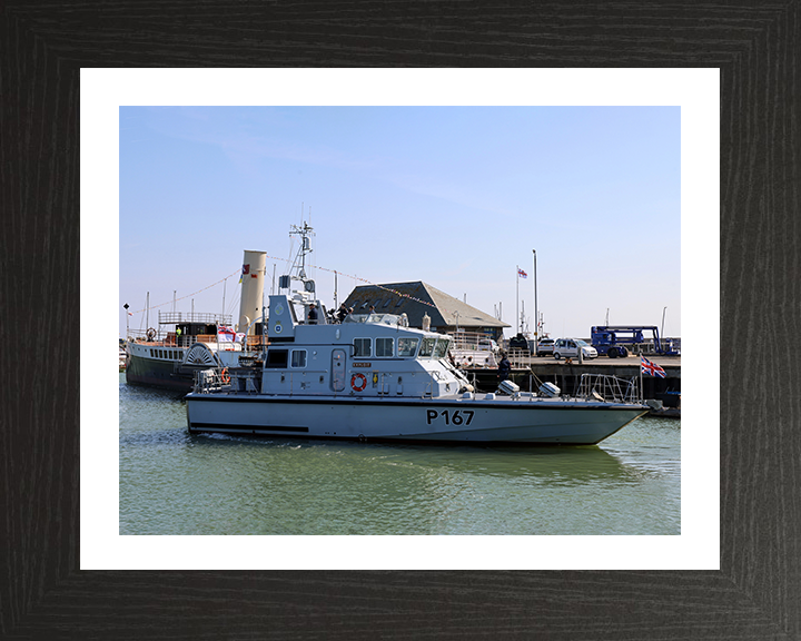 HMS Exploit (P167) Photo Print - Entering Harbour - Royal Navy Archer Class P2000 Patrol Vessel Hampshire Prints 10 x 8 Black Frame Yes
