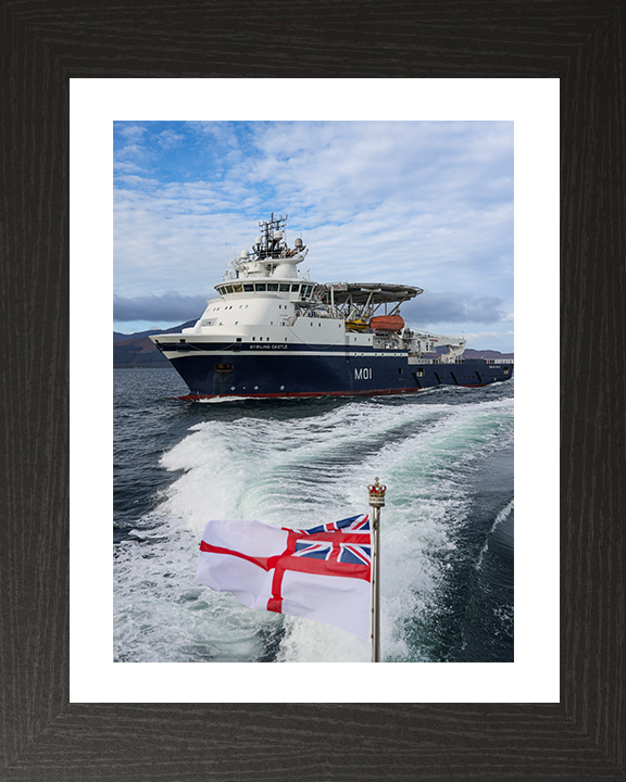 HMS Stirling Castle (M01) Photo Print - At Sea Oct 2025 - Royal Navy Mine Countermeasures Support Vessel